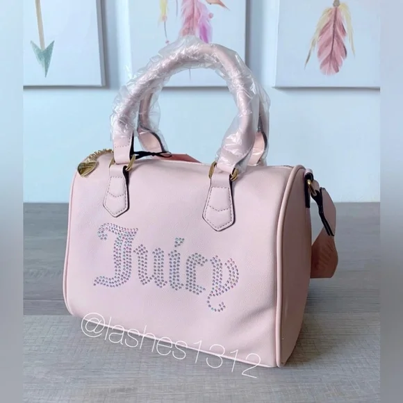 JUICY COUTURE Bag Be Classic II Satchel - Pink with Rhinestones - Picture 3 of 9
